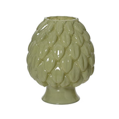 Vaso decorativo in vetro a forma di carciofo