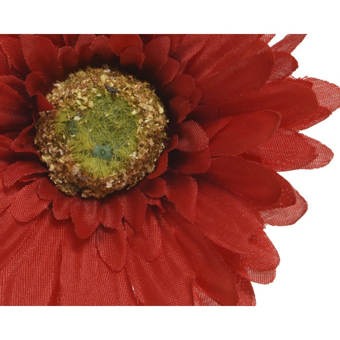 Fiore di gerbera artificiale per decorazione in poliestere 50 cm