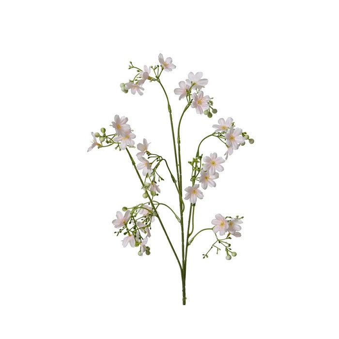 Ramo artificiale mini fiori rosa in poliestere 67 cm