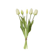 Mazzo tulipani artificiali per decorazione effetto real touch 5 fiori