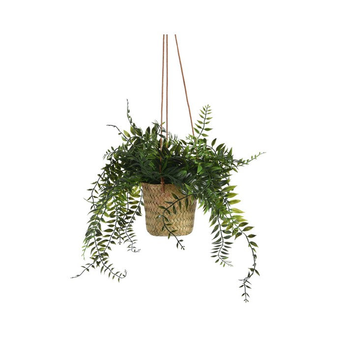 Pianta artificiale di felce sospesa in vaso 26 cm