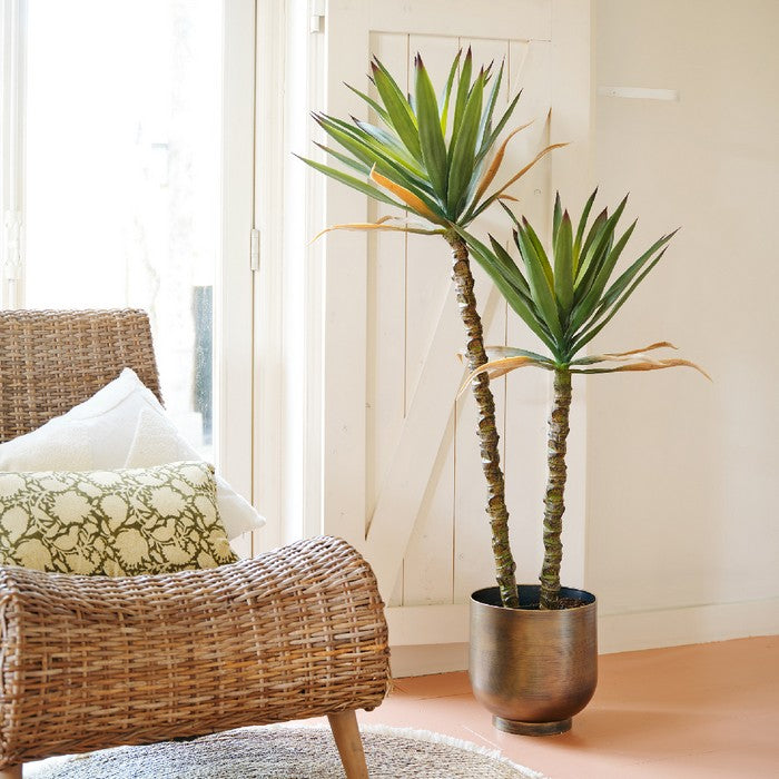 Pianta artificiale palma sisal in vaso 125 cm