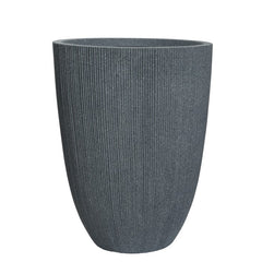 Fioriera tonda effetto cemento in plastica Lennox
