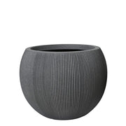 Fioriera tondeggiante effetto cemento in plastica Lennox