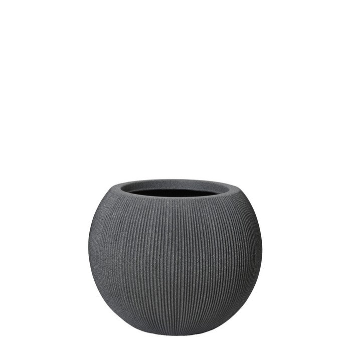 Fioriera tondeggiante effetto cemento in plastica Lennox