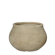 Fioriera tonda in argilla sabbiosa Sammie