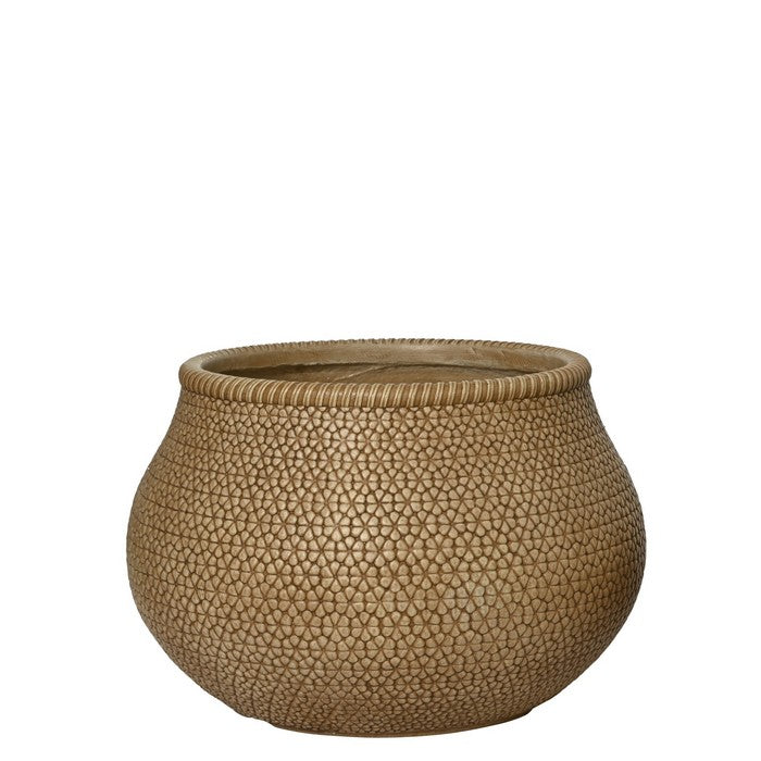 Fioriera tonda in argilla sabbiosa Sammie