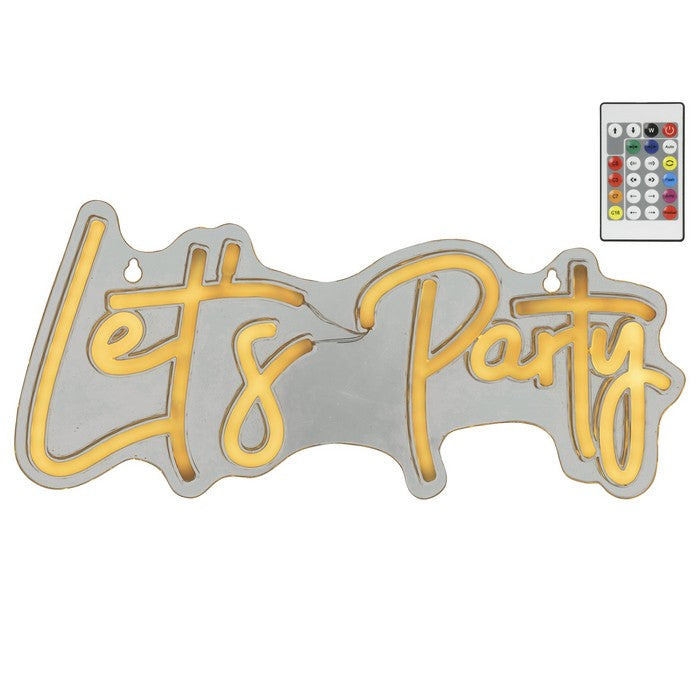 Insegna luminosa neon LED alimentazione USB - Let's Party