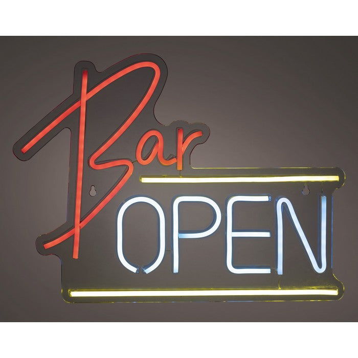 Insegna luminosa neon LED alimentazione USB - Bar Open
