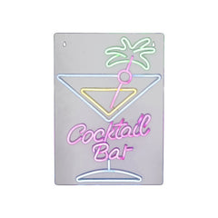 Insegna luminosa neon LED alimentazione USB - Cocktail Bar