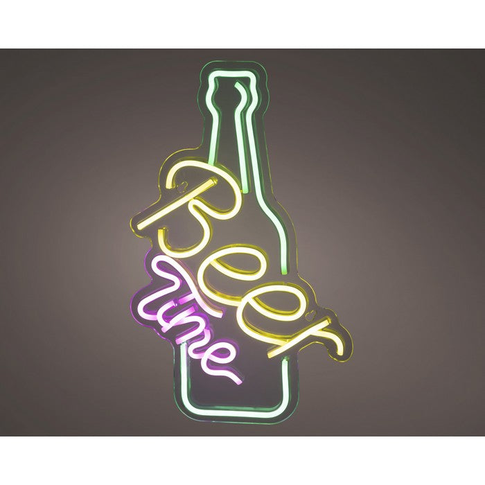 Insegna luminosa neon LED alimentazione USB - Beer Time