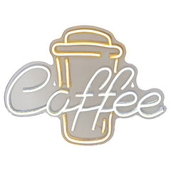 Insegna luminosa neon LED alimentazione USB - Coffee