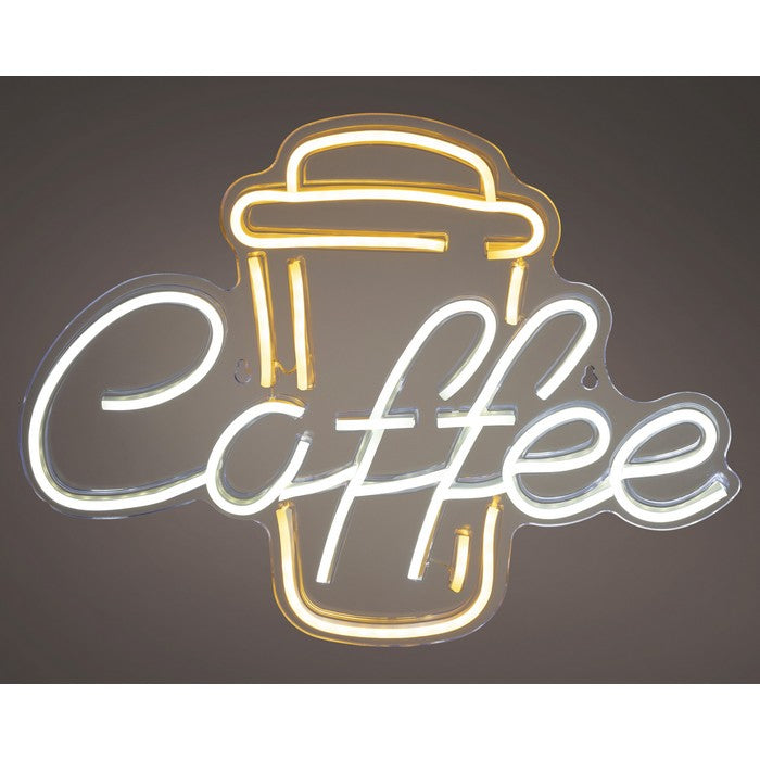Insegna luminosa neon LED alimentazione USB - Coffee