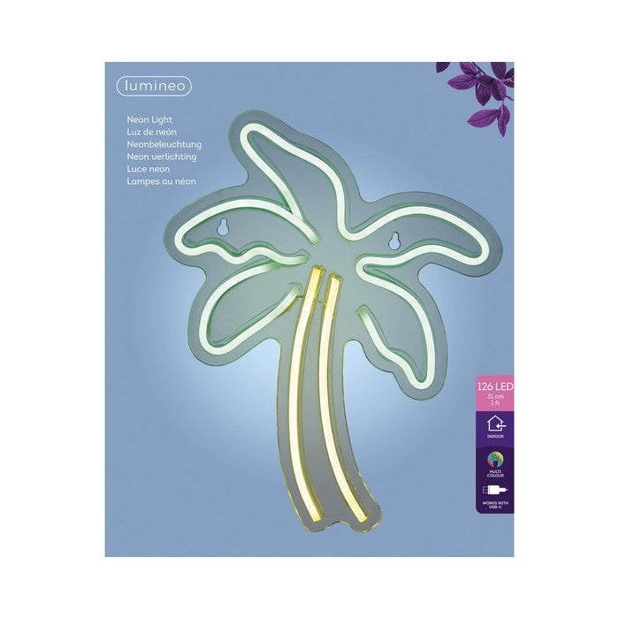 Insegna luminosa neon LED alimentazione USB - Palma