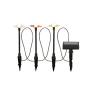 Set 3 picchetti da giardino con girasole LED a luce solare