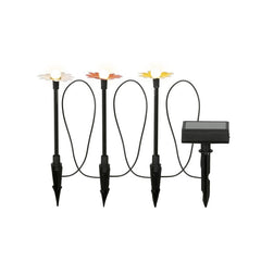 Set 3 picchetti da giardino con girasole LED a luce solare