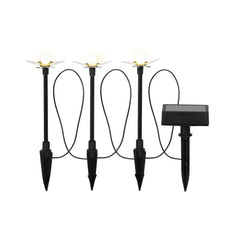Set 3 picchetti da giardino con api LED a luce solare