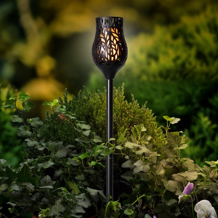 Pich con torcia LED effetto fiamma a luce solare