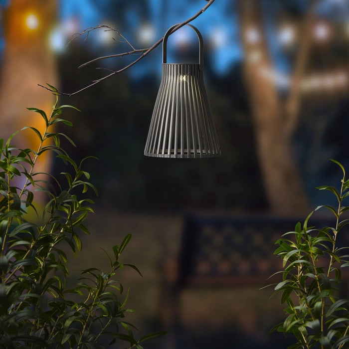 Lanterna tonda in plastica con LED a luce solare