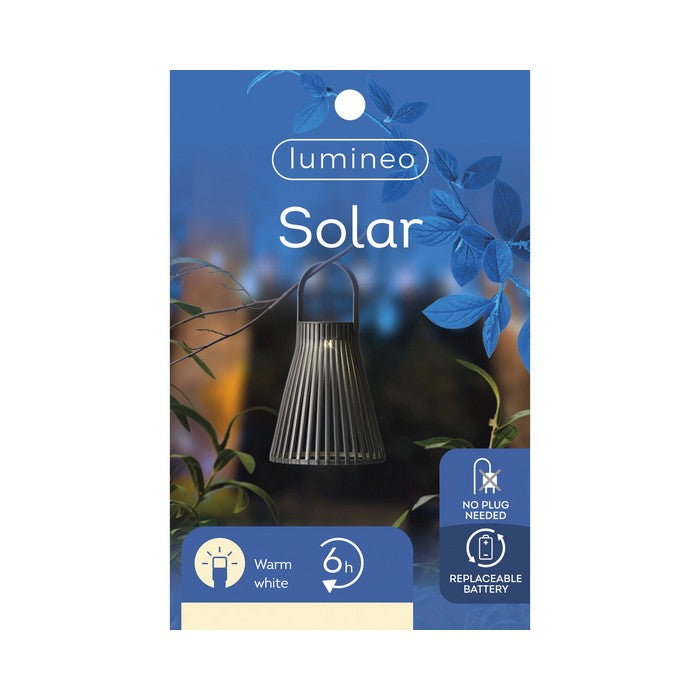 Lanterna tonda in plastica con LED a luce solare