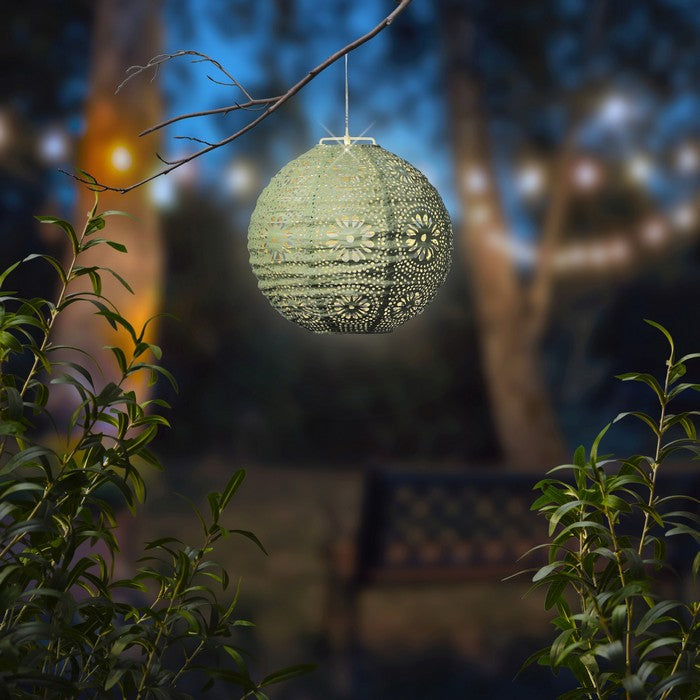 Lampada tonda a sospensione con LED a luce solare 25 cm