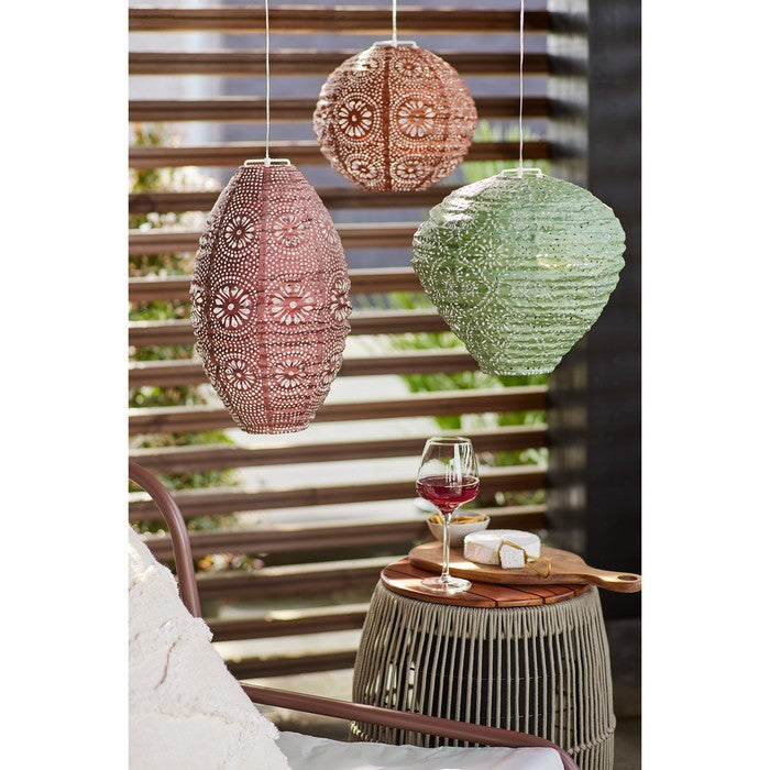 Lampada tonda a sospensione con LED a luce solare 25 cm