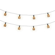 Catena luminosa rattan LED  per esterno 450 cm bianco caldo