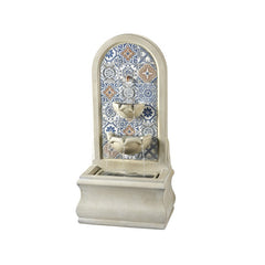 Fontana decorativa da parete in pietra stile mediterraneo 91 cm