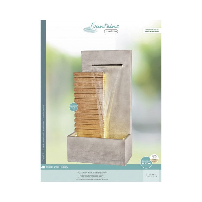 Fontana decorativa da parete effetto cemento stile moderno  52 cm