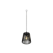 Lampada pendente LED a luce solare in rattan colorato