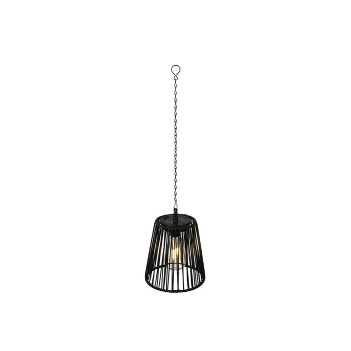 Lampada pendente LED a luce solare in rattan colorato