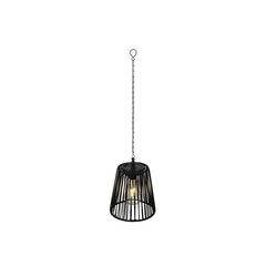 Lampada pendente LED a luce solare in rattan colorato