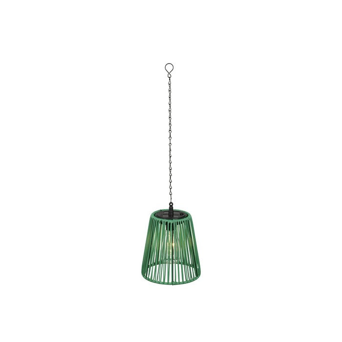 Lampada pendente LED a luce solare in rattan colorato