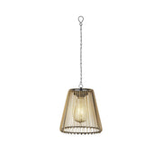 Lampada pendente LED a luce solare in rattan 18 cm