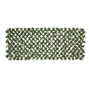 Siepe artificiale con foglie e fiori bianchi 90x180 cm