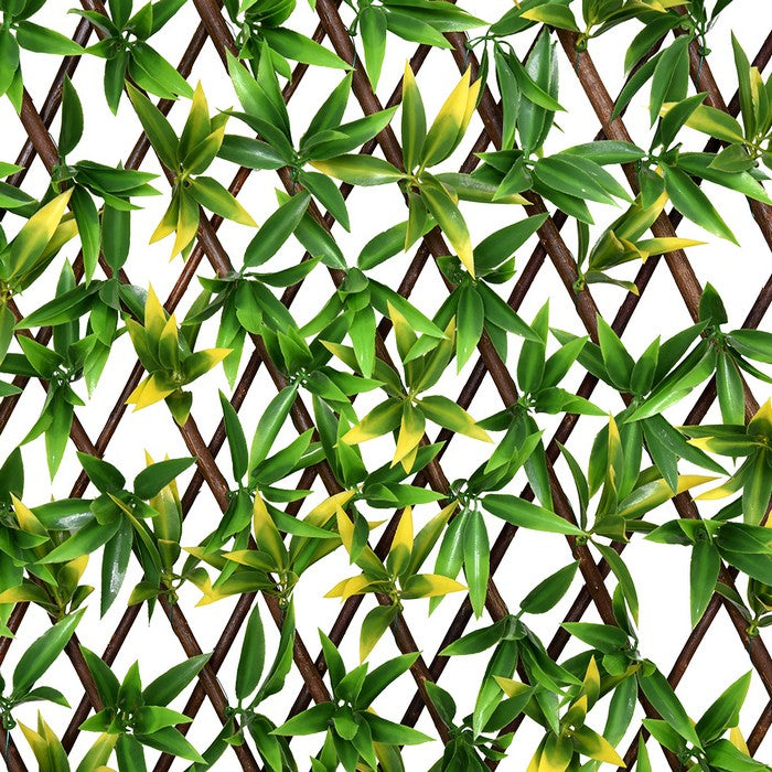 Siepe Artificiale con foglie verdi 100x200 cm - Podocarpus