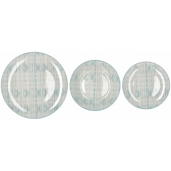 Set 18 piatti in porcellana - Reece