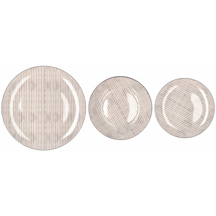 Set 18 piatti in porcellana - Reece