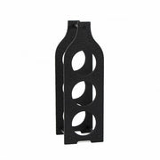 Portabottiglie in mdf nero 3 posti 48 cm
