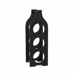 Portabottiglie in mdf nero 3 posti 48 cm