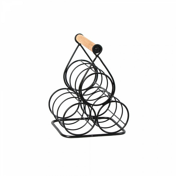 Portabottiglie industrial in metallo 3 posti