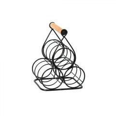 Portabottiglie industrial in metallo 3 posti