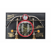 Orologio vintage con motocicletta 90x60 cm