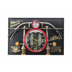 Orologio vintage con motocicletta 90x60 cm