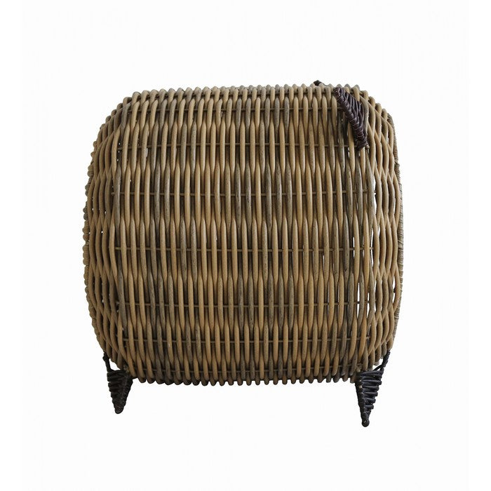 Cuccia per animali domestici in plastica effetto rattan con cuscino