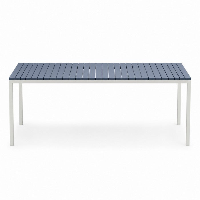 Tavolo da giardino in metallo con piano a doghe in fiberglass 160x80 cm - Summer