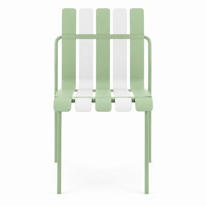 Sedia a doghe da giardino mederna in polipropilene, fiberglass e metallo - Beach