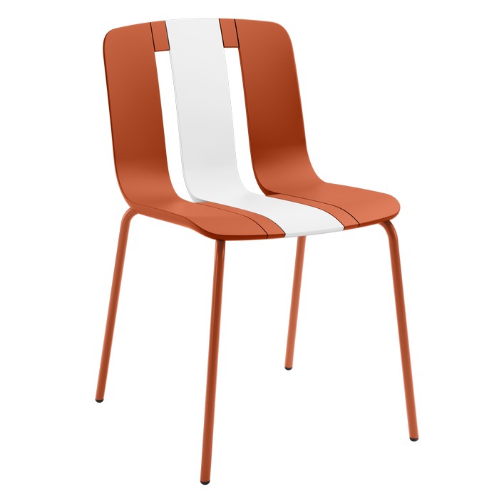 Sedia moderna da giardino in polipropilene, fiberglass e metallo - Sunny