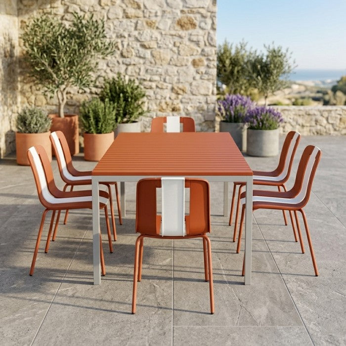 Sedia moderna da giardino in polipropilene, fiberglass e metallo - Sunny