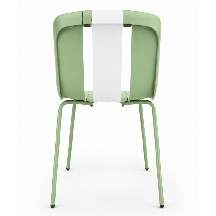 Sedia moderna da giardino in polipropilene, fiberglass e metallo - Sunny